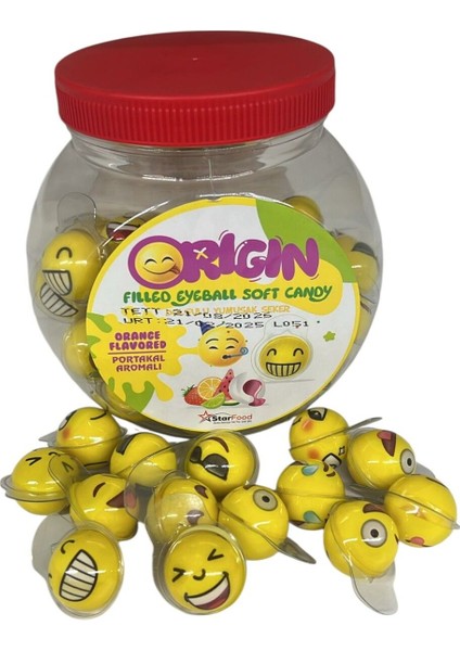 Dolgulu Yumuşak Şeker Gülenyüz Emojili 60 Adet fiyatları