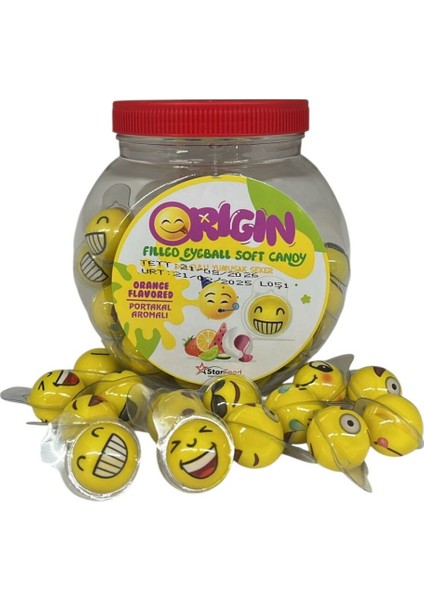 Dolgulu Yumuşak Şeker Gülenyüz Emojili 60 Adet modelleri