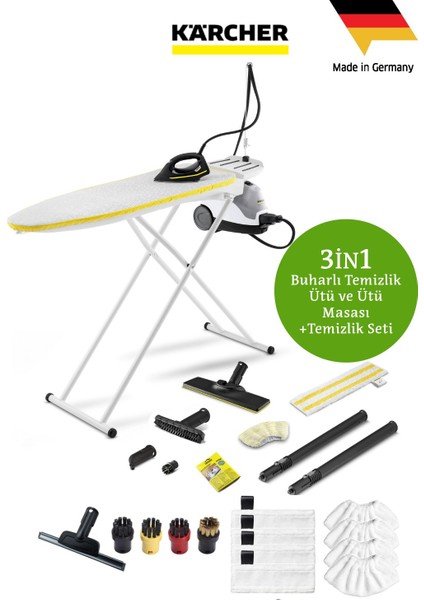 Sı 4 Easyfix Iron Super Kit Buharlı Temizlik ve Ütüleme +Ütü Masası+Cam,sert Zemin Buharlı Temizlik