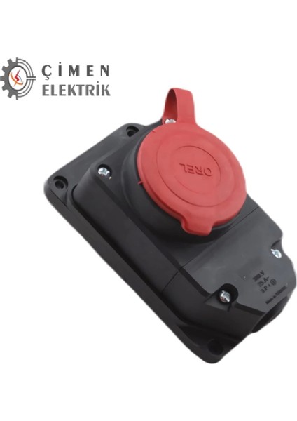 3X25 Kauçuk Duvar Priz 380V