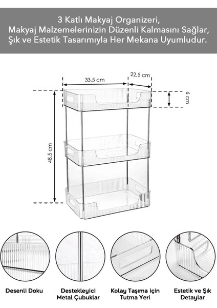 Turuncu 3 Katlı Çok Amaçlı Düzenleyici Fırçalık ve Organizer modelleri