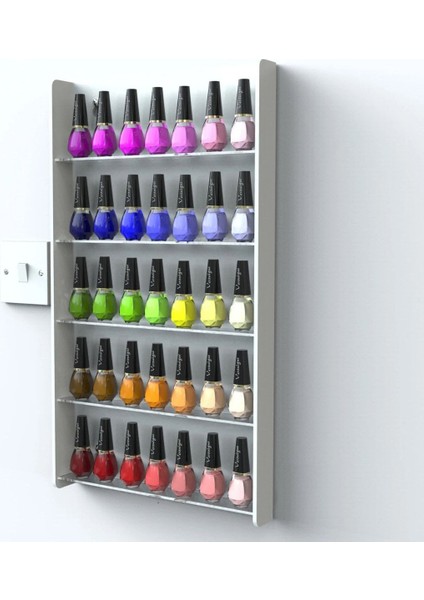 Mavi Pleksi Oje Standı, Şık ve Kullanışlı Tasarım ile Güzelliğinize Renk Katın