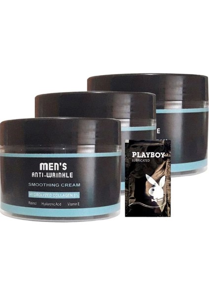 3lü Snmp20328 Smoothing Cream 100 ml Antiwrinkle Erkek Yüz Cilt Kremi + Yanında Jel