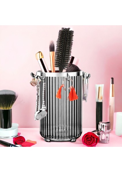 Gri Takı ve Makyaj Organizeri, Şık ve Pratik Saklama Çözümü