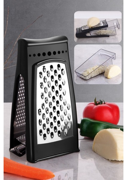 Lüx Paslanmaz Çelik Siyah Hazneli Rende - Profesyonelia Rende fiyatları