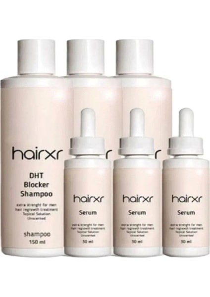 Haırxr Shampoo & Serum/hairxr Saç Bakım Şampuan 150ML ve Saç Serumu 30ML x 3 Adet