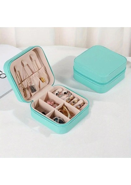 Mavi Seyahat Boy Takı Organizer Kutusu, Mücevher ve Aksesuar Düzenleyici fiyatları