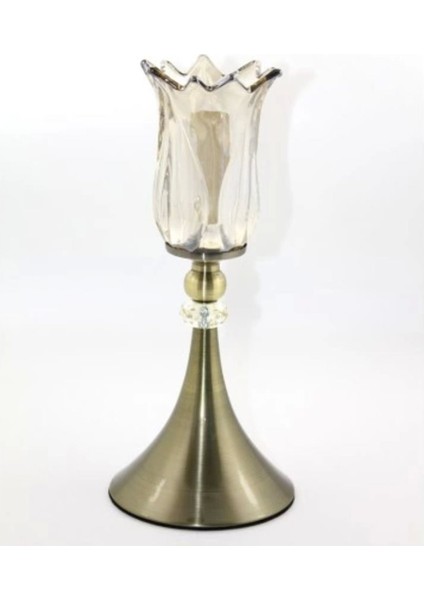 Renkli Cam Şamdan, Şık ve Modern Tasarım, Tekli Model, Ev Dekorasyon Için Mükemmel