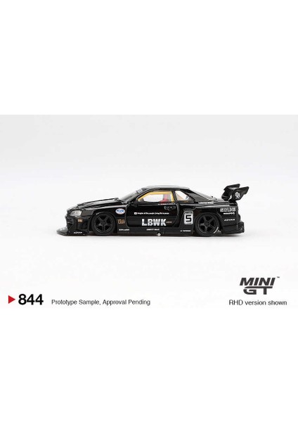 1:64 Nissan LB-ER34 Super Silhouette Skyline Black Model Araba MGT00844 fırsatları