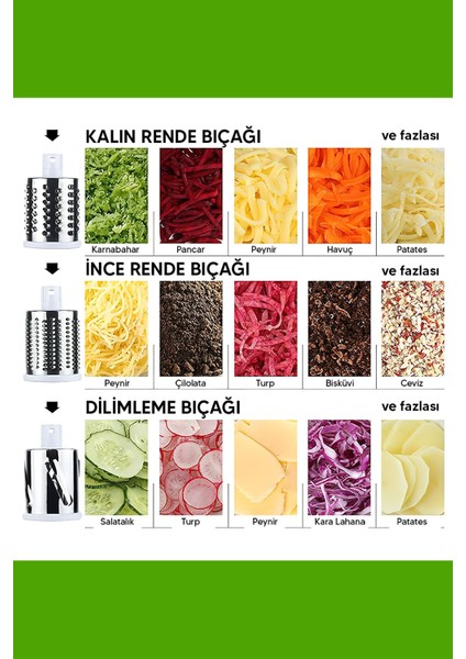 Doğrayıcı Çevirmeli Değirmen Çelik Rulo Kollu Manuel Sebze Vantuzlu modelleri