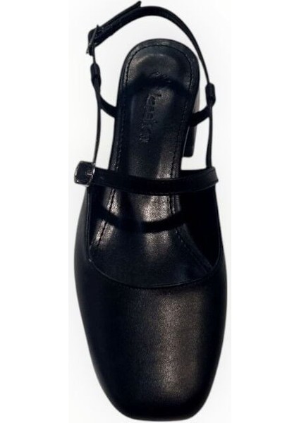 Kadın Küt Burun Topuklu Ayakkabı Siyah - 37 modelleri