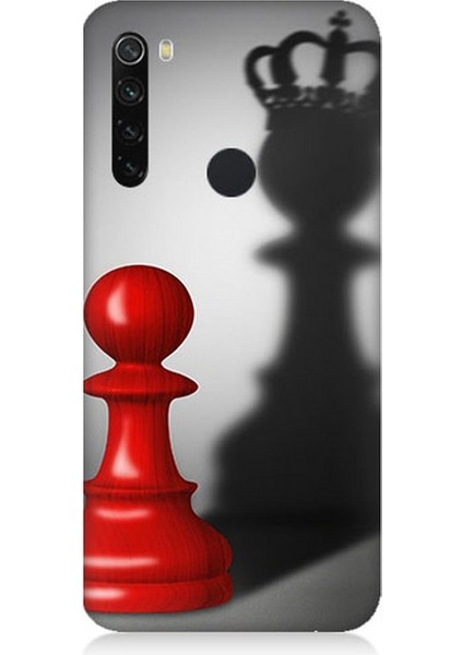 Xiaomi Redmi Note 8 Uyumlu Piyonun Taçlı Hayali Desenli Silikon Kılıf