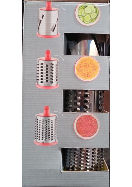 Wenken Kollu Çevirmeli Rende - Çok Amaçlı Pratik Rende 3 Farklı Bıçaklı3