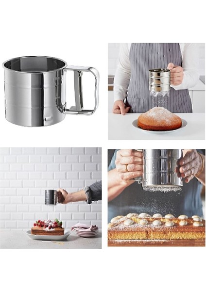 4 Lü Set, Idealısk Rende 2'li Çırpıcı Seti Frk Koncıs Çelik Sarımsak Ezici Un Eleği fırsatları