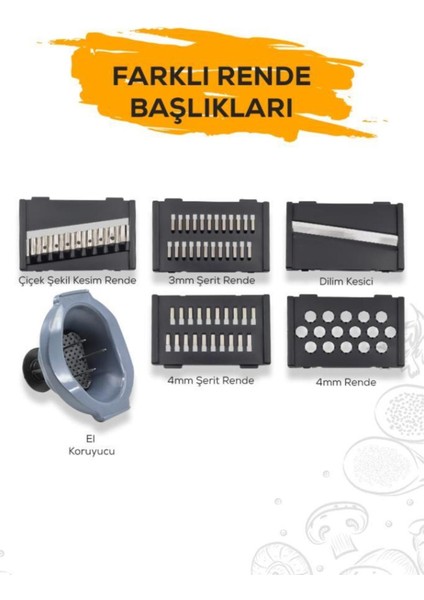 5 Başlıklı Meyve Sebze Dilimleyici Şekilli Julyen Kesim fiyatları