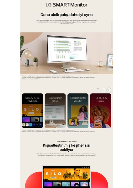 Webos Akıllı Tv Wi-Fi Apple-Android Bağlantı IPS 1920X1080 Fulhd 32 Inç 80 Ekran Smart Monitör Tv modelleri