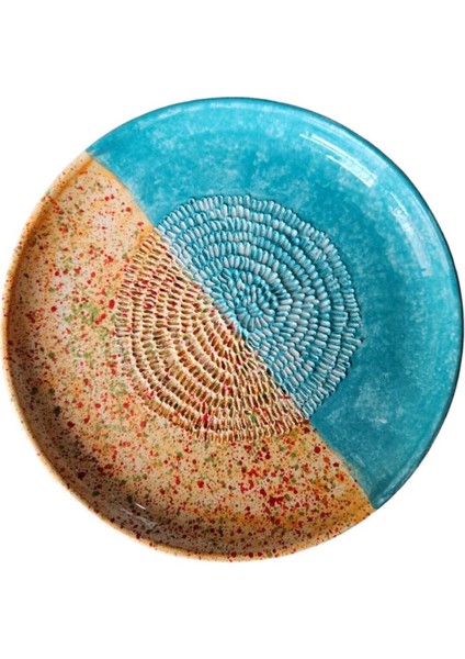 Turkuaz Temalı El Yapımı ve El Boyaması 21 cm Seramik Rende - Sağlıklı ve Şık Püre Yapımı modelleri