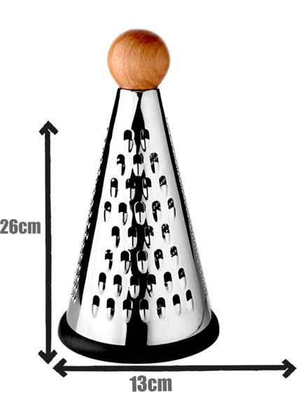 Ahşap Topuz Tutuculu 3 Taraflı Paslanmaz Çelik Lüks Şef Rendesi Orta Boy 26*13 cm modelleri