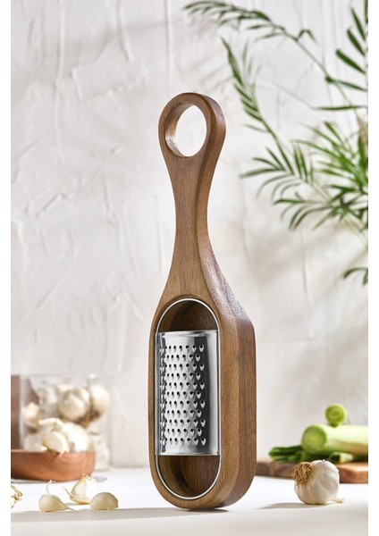 Akasya Ahşap Paslanmaz Çelik El Rendesi - Hazneli