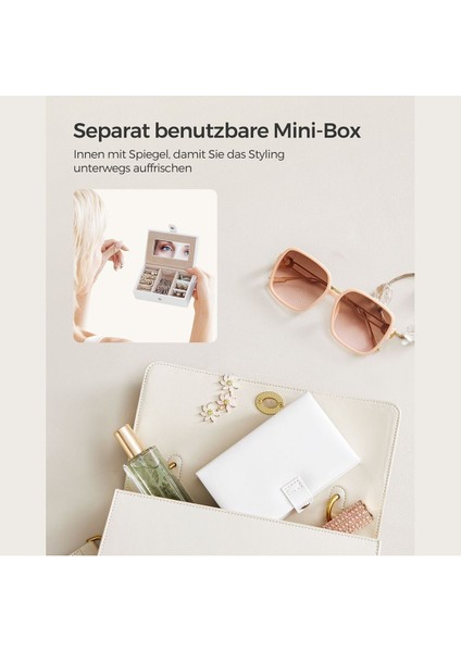 Şık Bej Mücevher Kutusu, Güzel ve Zarif Tasarım, Hediye Alternatifi fırsatları