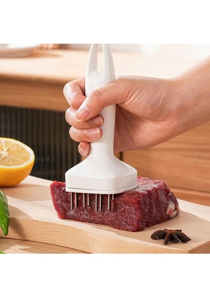 24 Bıçaklı Profesyonel Et Tavuk Yumuşatıcı Iğnelemeli Pirzola Biftek Gevşetici Şeflerin Lezzet Sırr fırsatları