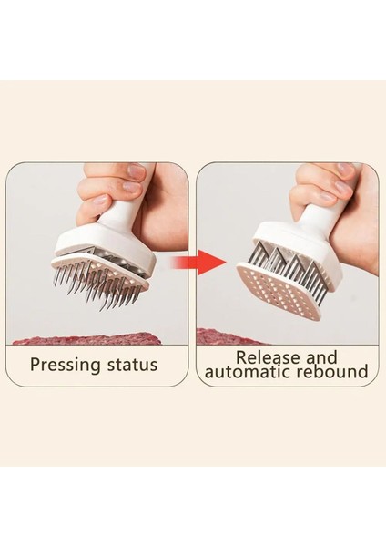 24 Bıçaklı Profesyonel Et Tavuk Yumuşatıcı Iğnelemeli Pirzola Biftek Gevşetici Şeflerin Lezzet Sırr