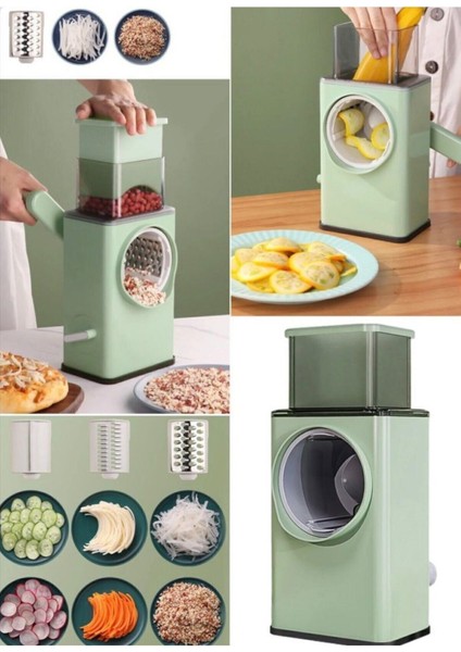 15370 Kollu Çevirmeli Rende Doğrayıcı Çevirmeli Değirmen Manuel Sebze Rende