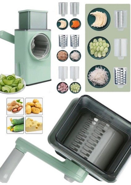 15370 Kollu Çevirmeli Rende Doğrayıcı Çevirmeli Değirmen Manuel Sebze Rende indirimleri