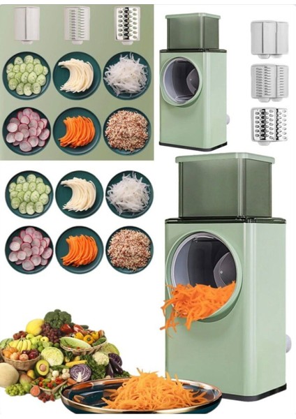 15370 Kollu Çevirmeli Rende Doğrayıcı Çevirmeli Değirmen Manuel Sebze Rende