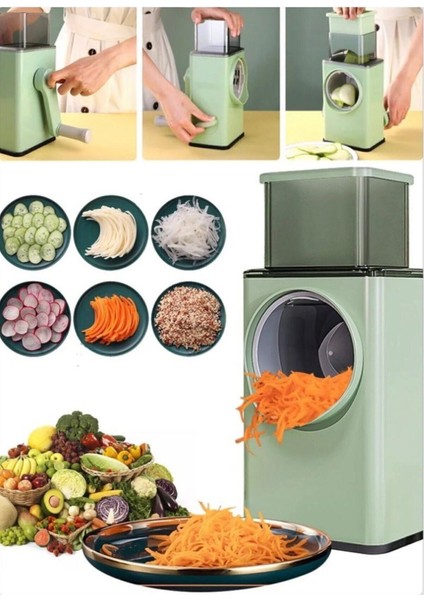 15370 Kollu Çevirmeli Rende Doğrayıcı Çevirmeli Değirmen Manuel Sebze Rende