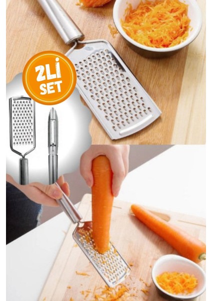 Paslanmaz Çelik Rende ve Soyacak Peynir Çikolata Zencefil Patates Limon Rende Sebze Soyucu Ikili Se fiyatları