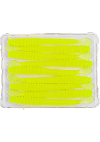 Silikon Sahte Kurt Yem - 2,2g 87MM - Fishack Wormix - Uv Boyalı - Fluo Green fırsatları