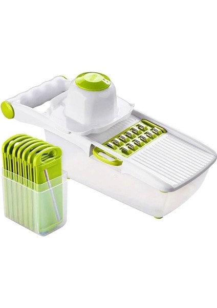 8 Çelik Bıçaklı Pratik Dilimleyici Rende Doğrama Kesme Seti 13 Parça Hazneli Sebze modelleri