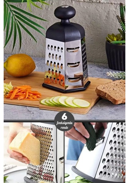 Rende Topuz Başlı Sarımsak Rende Patates Julyen Yumurta Sebze Doğrayıcı Çoklu Rende