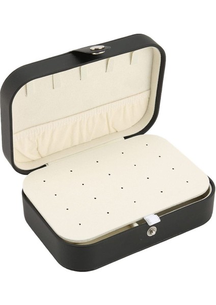 Dikdörtgen Takı Kutusu 3 Bölmeli, Siyah, Seyahat ve Günlük Kullanım Için Organizer indirimleri