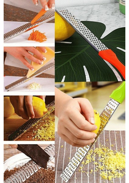 Renkli Saplı Limon Peynir Dilimleyicisi Uzun Rende