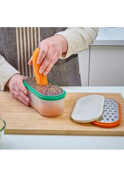 Plastik Saklama Kaplı Rende Ikea Paslanmaz Çelik 2 Farklı Boyutlu Mutfak Rendesi