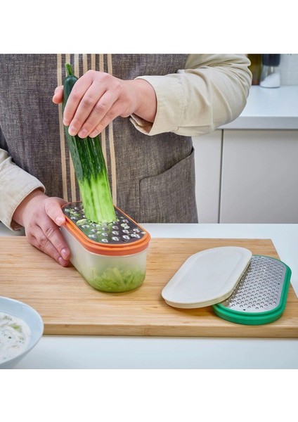 Plastik Saklama Kaplı Rende Ikea Paslanmaz Çelik 2 Farklı Boyutlu Mutfak Rendesi fırsatları