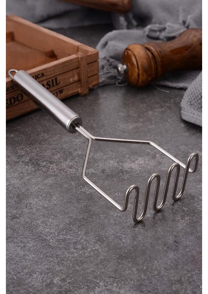 Profesyonel Lüks Patates Ezeceği Paslamnaz Çelik Patates Ezici Püre Yapıcı Aparat Dayanıklı Ezecek fiyatları