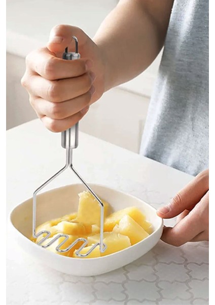 Profesyonel Lüks Patates Ezeceği Paslamnaz Çelik Patates Ezici Püre Yapıcı Aparat Dayanıklı Ezecek modelleri