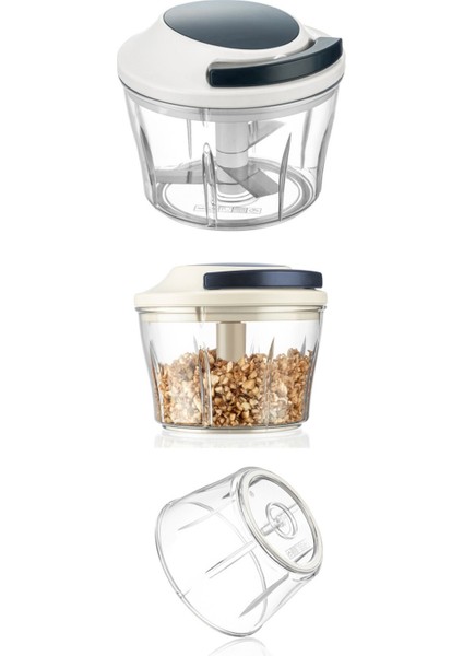 Ipli El Rondosu, Paslanmaz Çelik Bıçaklı El Robotu Sebze Meyve Kuruyemiş Doğrayıcı 700 ml Mavi modelleri