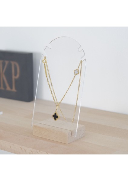 Beyaz Pleksi Oval Takı Askısı 3'lü Set, Akrilik ve Ahşap Stantli Organizer fiyatları