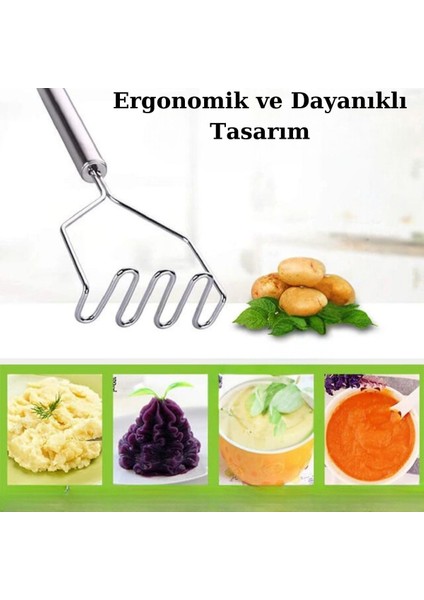 Lüks Paslanmaz Metal Patates Ezici Püre Yapıcı Zikzag Tasarımlı Patatesi Ezici Aparatı fiyatları