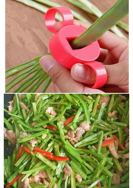 Ayarlanabilir Yeşil Fasulye Dilimleme Kesici Pratik Bamya Bakla Vs Parçalayıcı Dilimleyici fırsatları