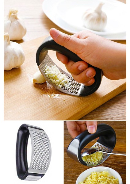 Pratik Tutma Kollu Sarımsak Baharat Ezici Paslanmaz Çelik