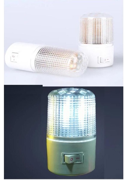 4 LED Beyaz Gece Lambası Anahtarlı Çocuk Odası Işığı Siyah fiyatları