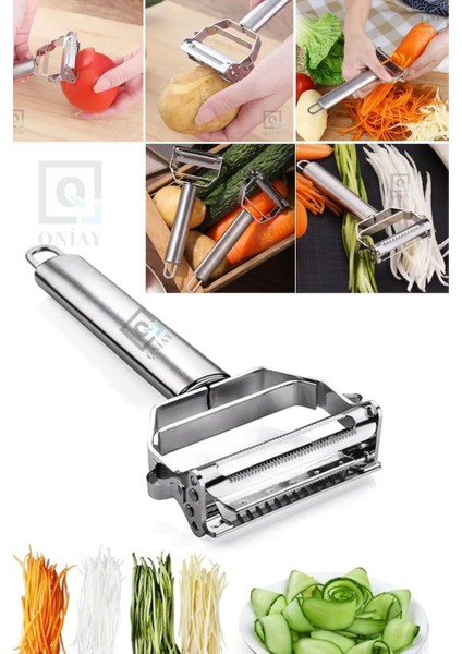 Profesyonel Jülyen Kesici ve Rendeleme Sebze Meyve Soyucu Şekillendirici Turbo Jülyen