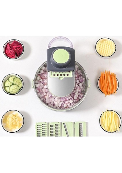 Premium Ekstra Kaliteli Dayanıklı Hızlı Pratik 9 Başlıklı Çok Fonksiyonlu Rende Seti