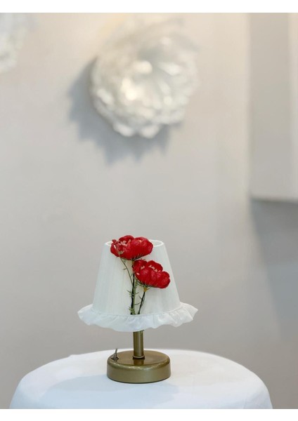 Ipek Gelincik Kablosuz Masa Lambası, Eskitme Gold, Şık ve Kullanışlı Tasarım