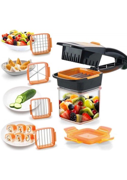 Nicer Dicer Quick 5 In 1 Pratik Hazneli Sebze Meyve Doğrayıcı Dilimleme Aleti (4887)